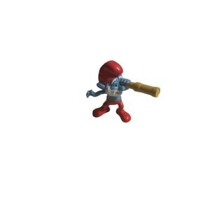 Papa Smurf toy figurine 3.5 inches With Yellow Telescope